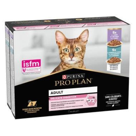 PURINA PRO PLAN Gato  Adulto Delicate Digestion con pavo y pescado en salsa Sobre 10x85g