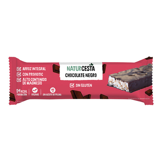 Barrita arroz chocolate negro sin gluten 18 g