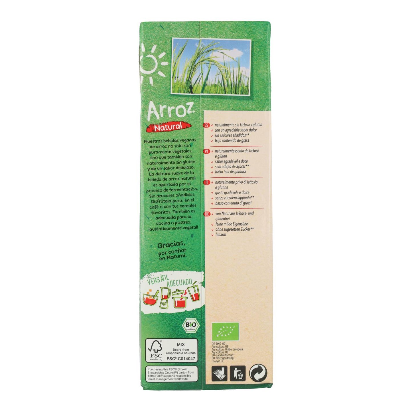 Pack 12 x Bebida de Arroz BIO Natumi 1 L
