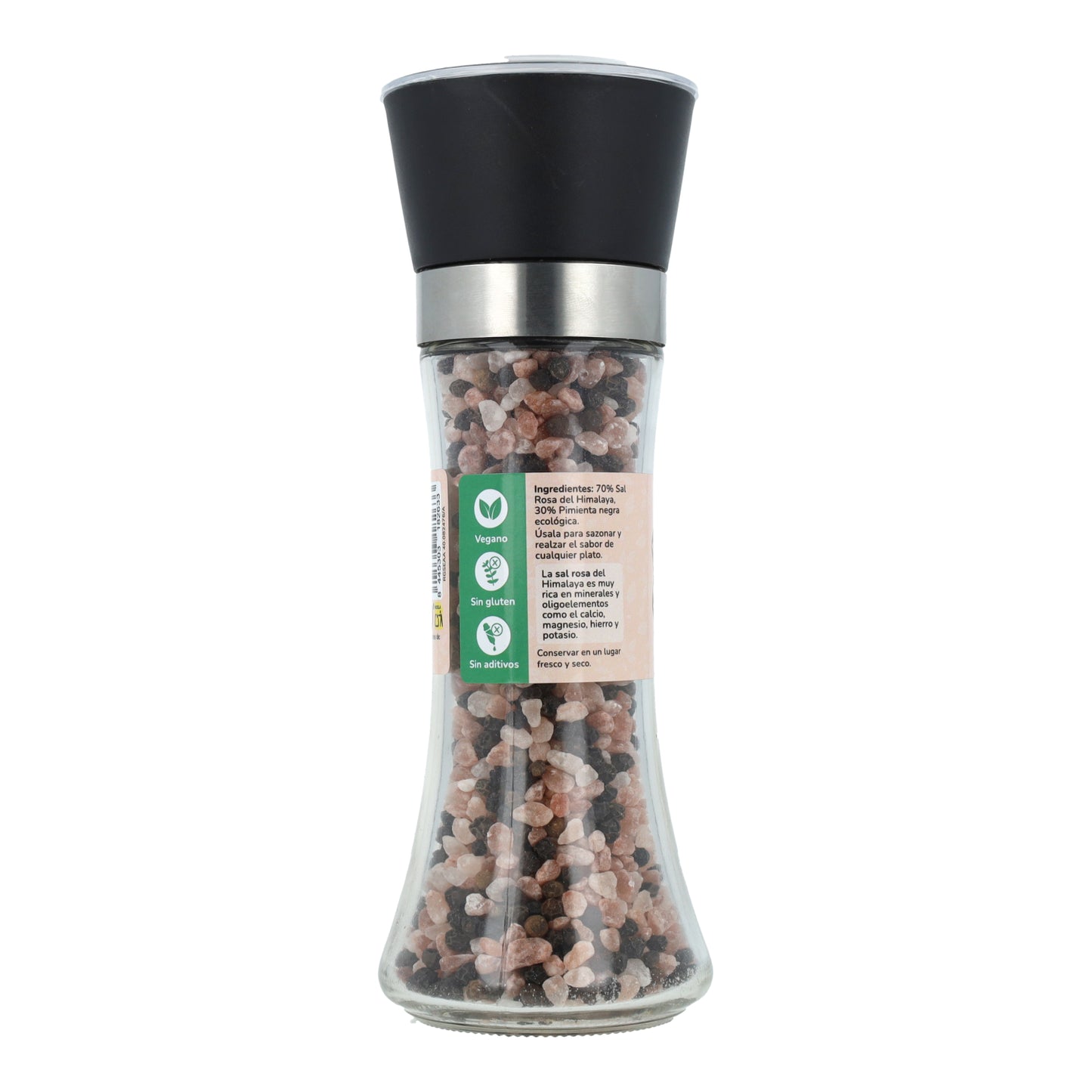 Molinillo sal rosa con pimienta negra grano Bio ECO Planeta Huerto 200g