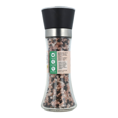 Molinillo sal rosa con pimienta negra grano Bio ECO Planeta Huerto 200g