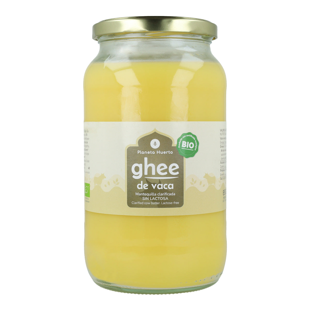 Ghee mantequilla clarificada ECO Planeta Huerto 850 g