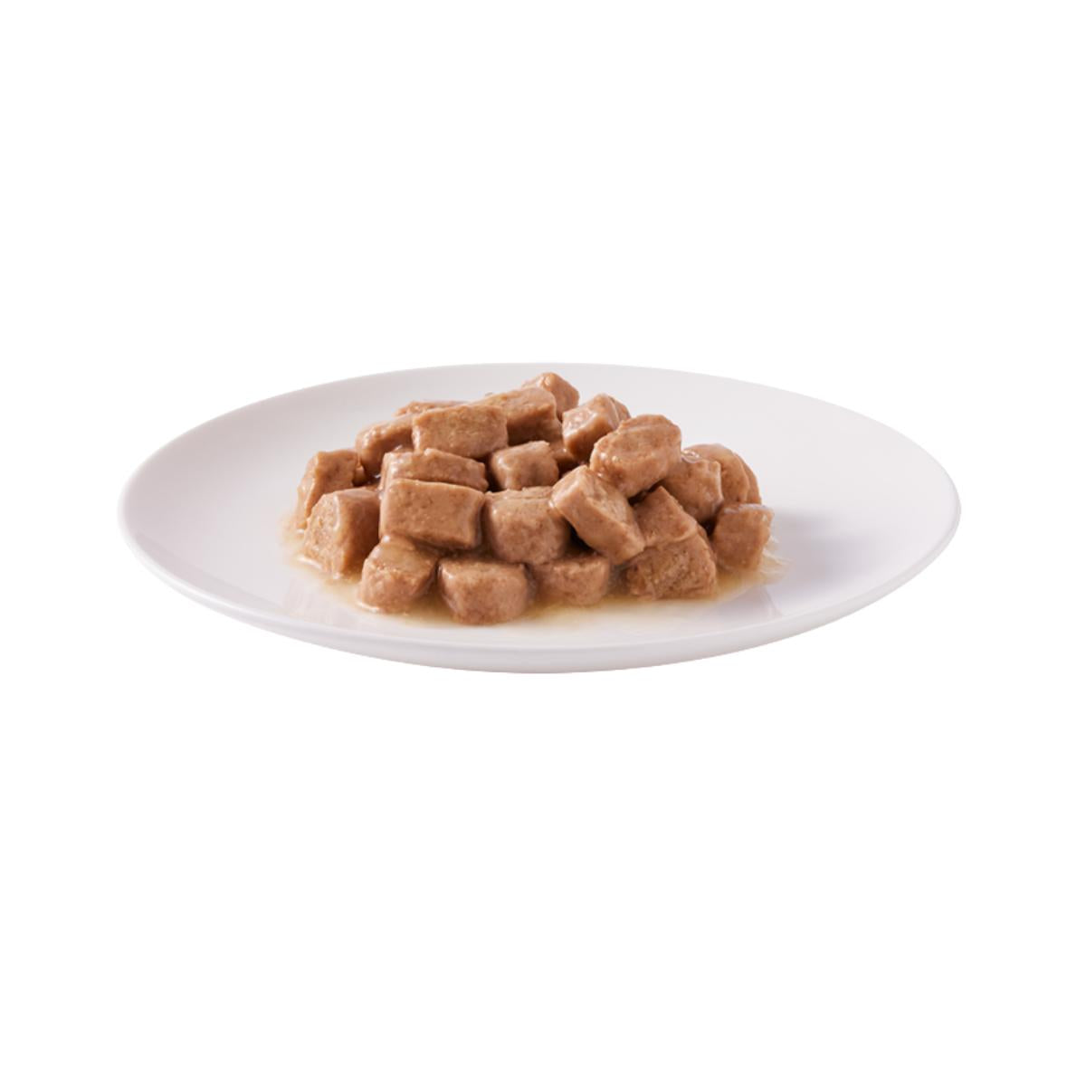 Lata con Trocidos de Pollo Bio para Gatos, 405g. Yarrah
