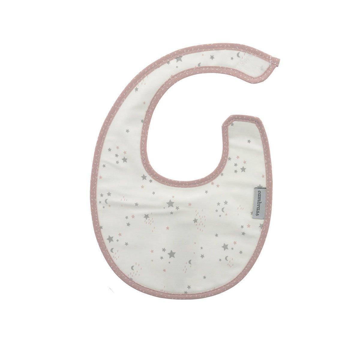 Babero redondo con velcro Sky celeste estrellas