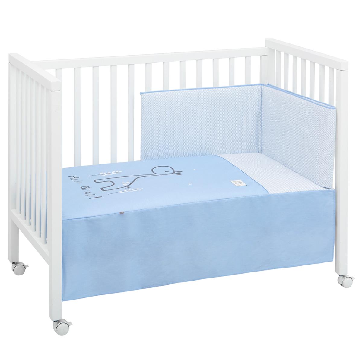Juego de colcha + protector para cuna de BE 60x120 cm. varios colores