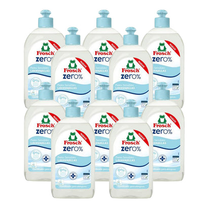 Pack 10x Lavavajillas piel sensible Frosch Zero 500 ml