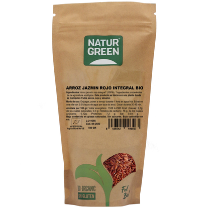 Arroz Jazmín Rojo Integral Bio NaturGreen 500 g