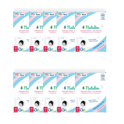 Pack 10x Eco Tiras de Lavar Floral, Natulim, 40 lavados