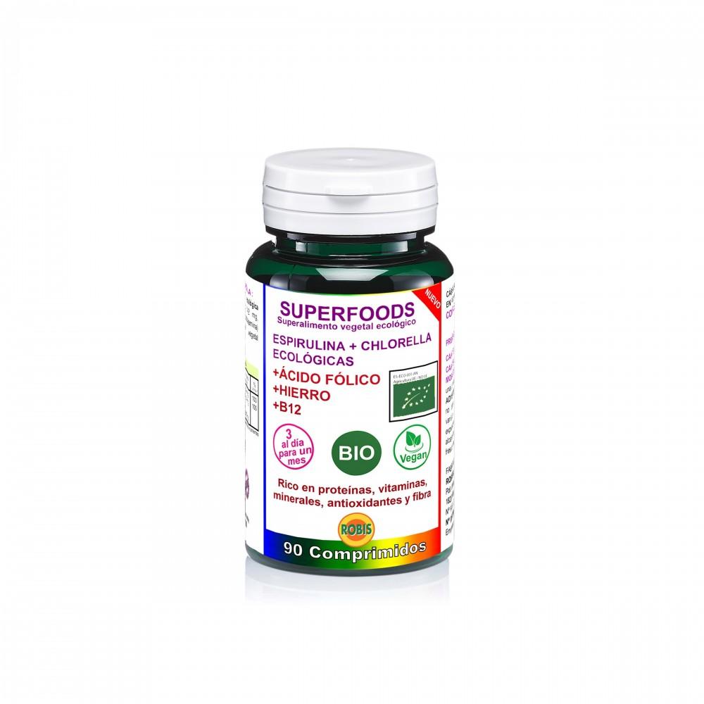Espirulina y chlorella BIO Robis, 90 comprimidos