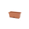 Jardinera con plato integrado terra color terracota 40 x 20 x 17 cm
