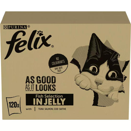 FELIX Fantastic selección sabores pescado en gelatina pack surtido sobres 120x85g