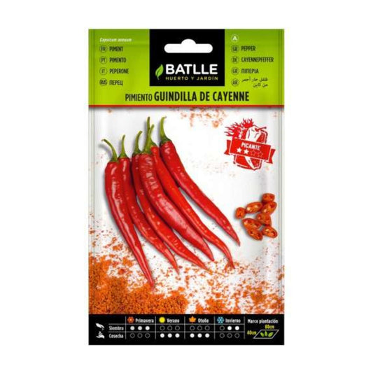 Semillas de  Pimiento Guindilla de Cayenne rojo