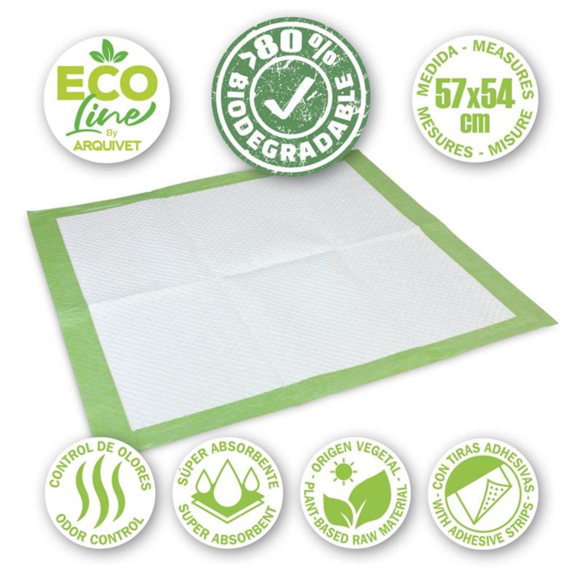Empapadores biodegradables Arquivet 57x54 cm 14 uds