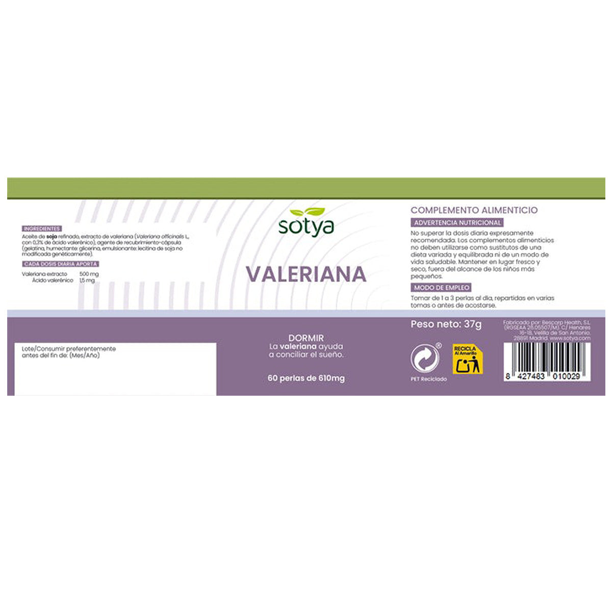 Valeriana Sotya, 60 perlas
