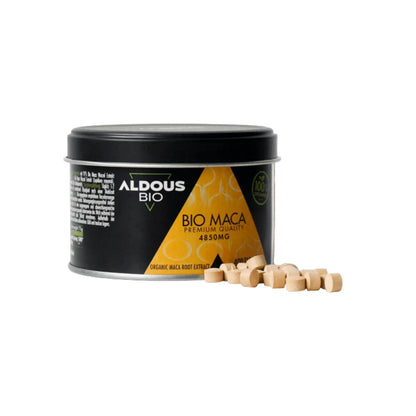 Extracto de Maca Andina Ecológica Premium, 400 comp. de 4850mg. Aldous Bio