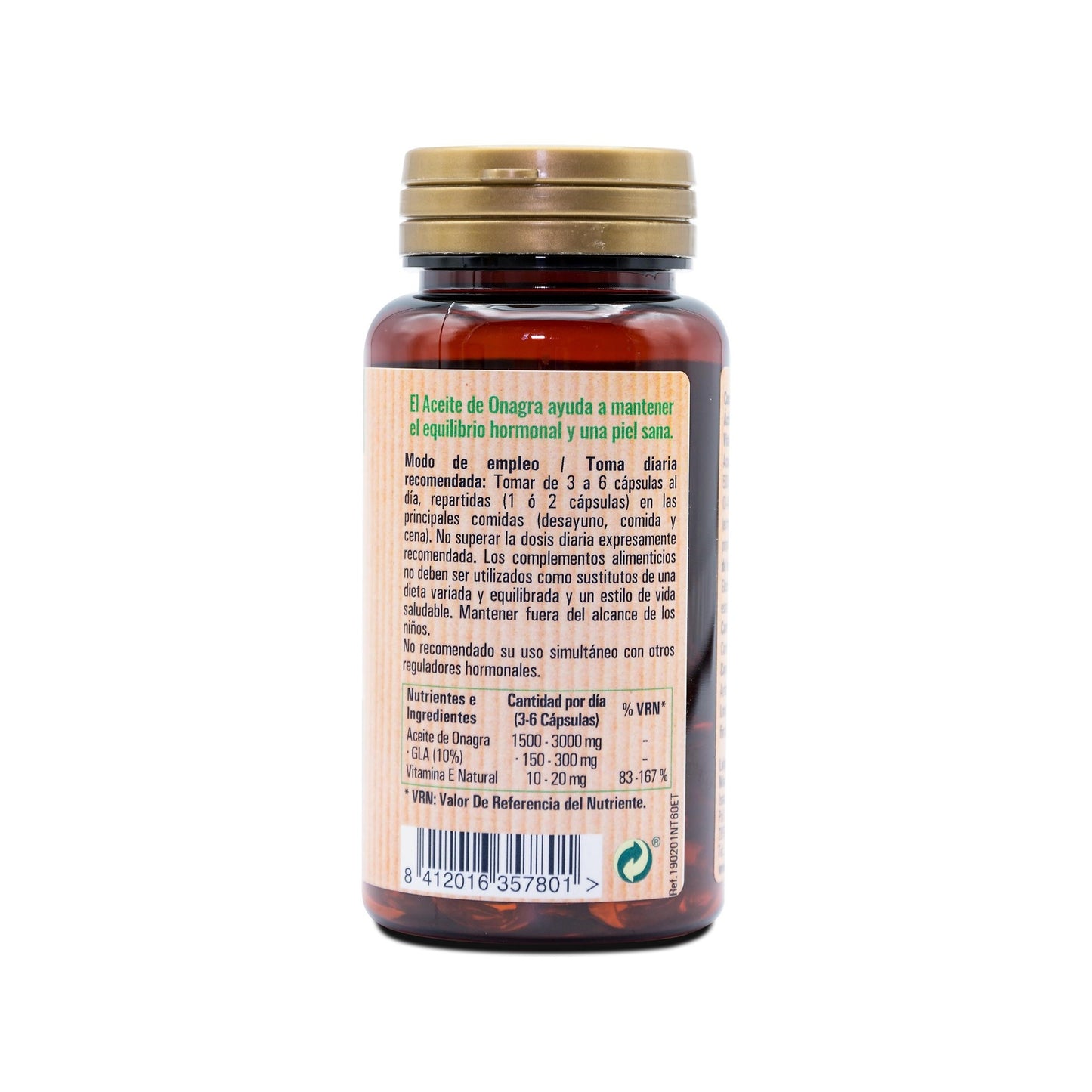 Aceite de onagra, 60 cápsulas blandas. NaturTierra