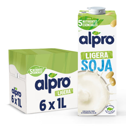 Pack 6x Bebida de Soja Ligera Alpro 1 Litro