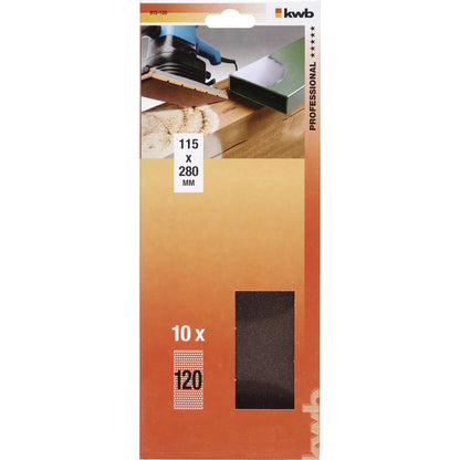 10 lijas para lijadora orbital 115 x 280 mm KWB