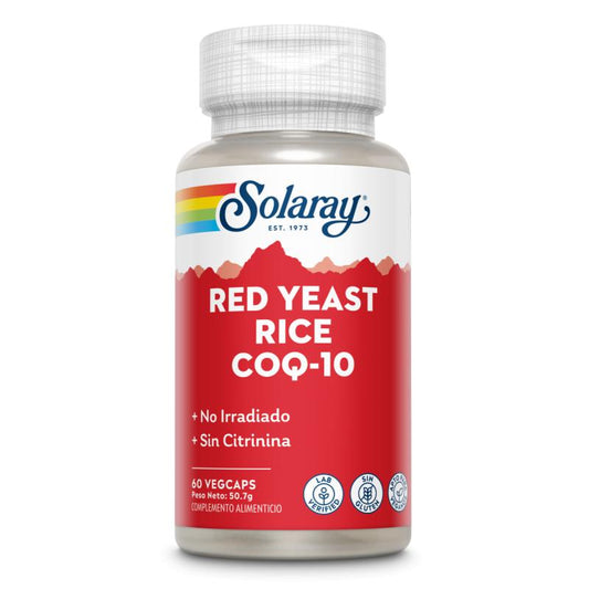 Red Yeast Rice Plus Q10 Solaray, 60 cápsulas