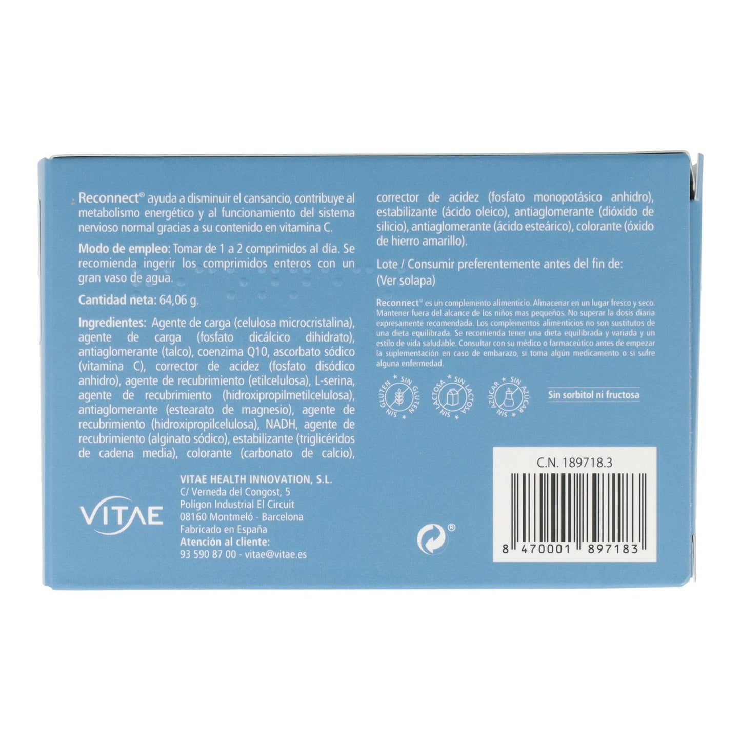 Reconnect Vitae 90 Comprimidos