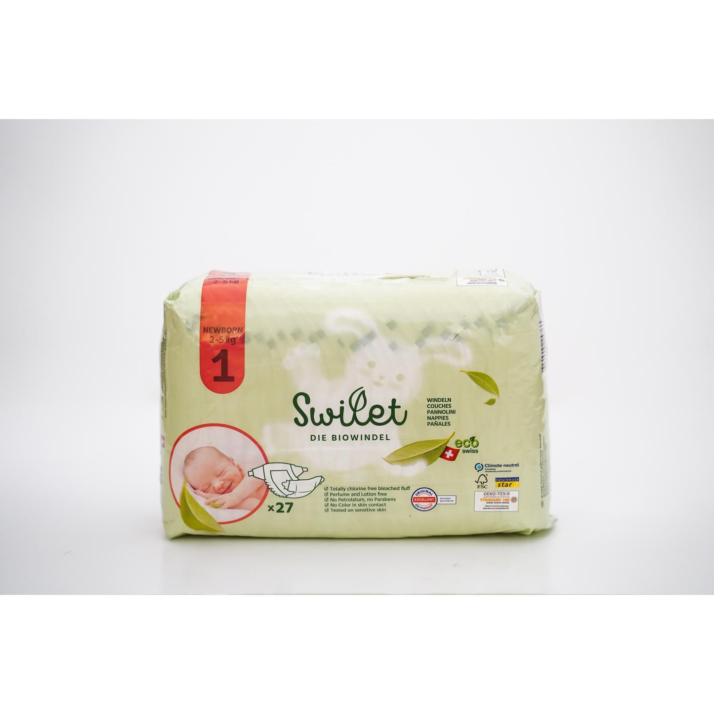 Pañales Ecológicos Swilet Talla 1 New Born 27uds