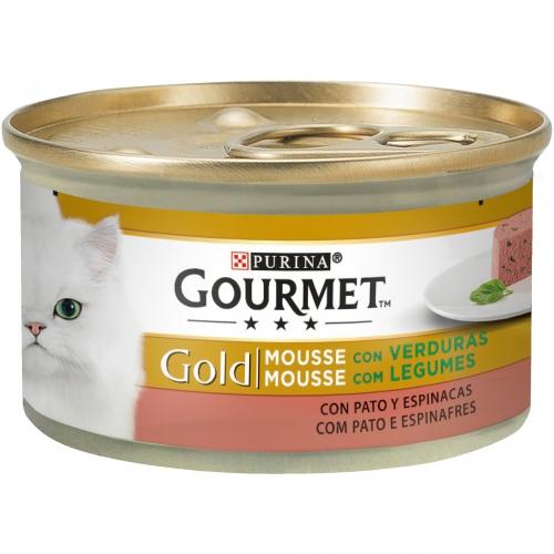 Pack 24 x GOURMET GOLD Mousse Comida húmeda Pato&Espinaca 85g