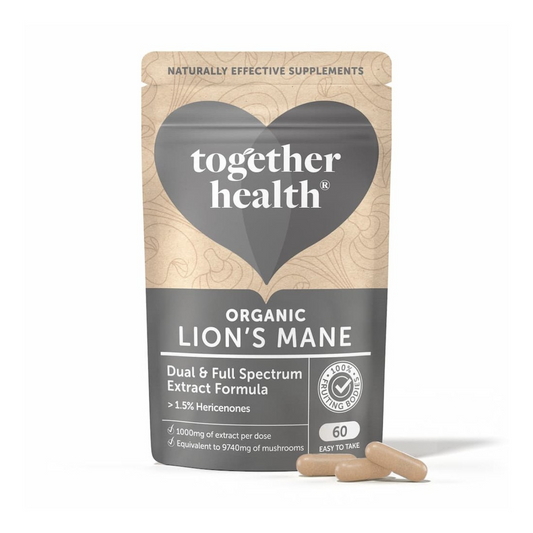 Hongo melena de león orgánico together health 60 cápsulas