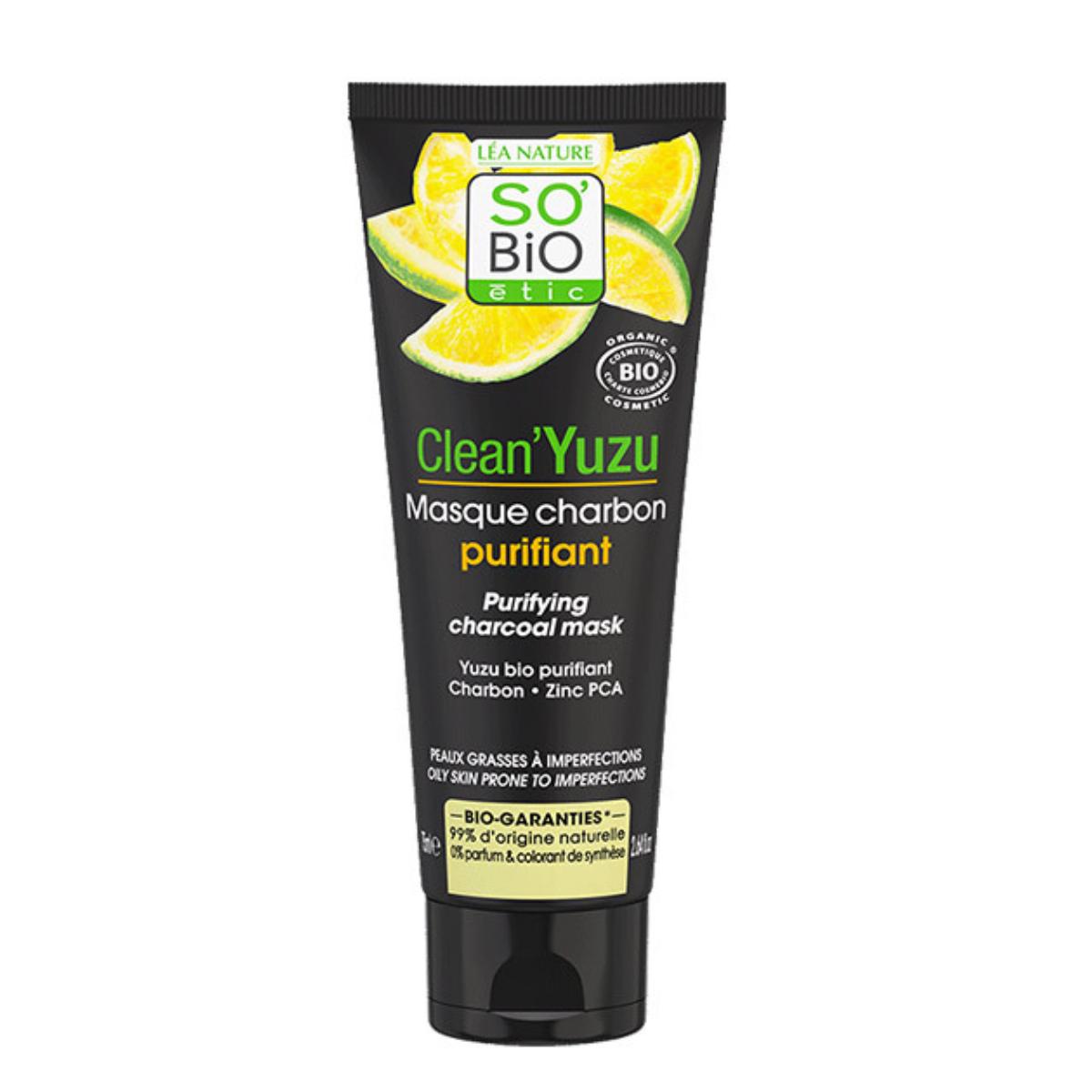 Mascarilla facial purificante carbón So'Bio étic 75 ml
