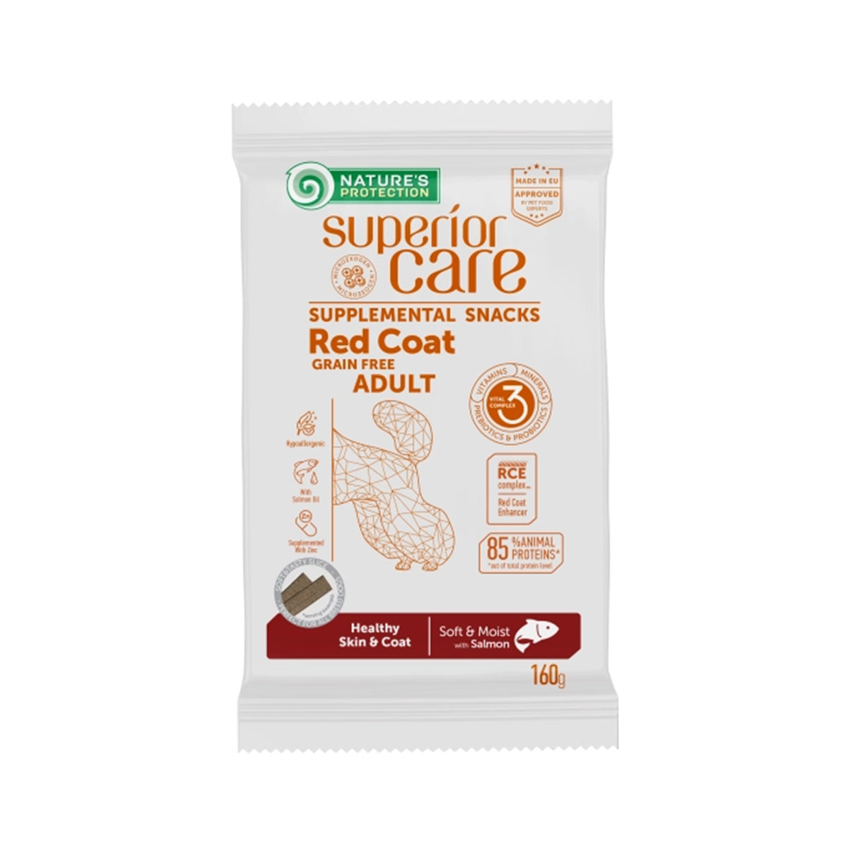 Snack perros con salmón Red Coat 160 g Nature's Protection