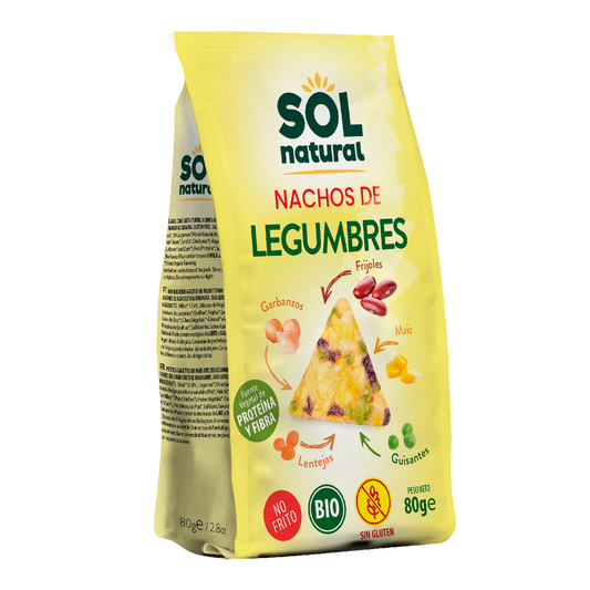 Nachos de legumbres bio sin gluten Sol Natural 80 g