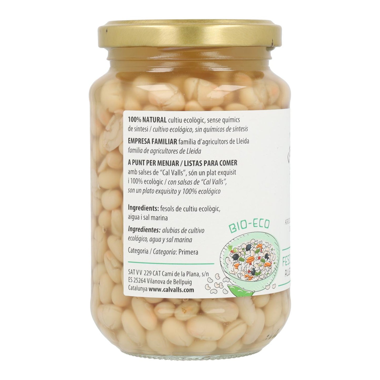 Alubias blancas cocidas ECO Cal Valls