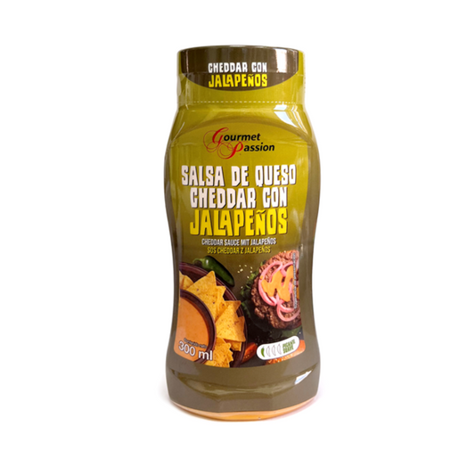 Salsa de queso cheddar con jalapeños Gourmet Passion 300g