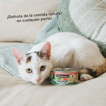 Pack Lata de Salmón y Ternera BARF para gatos 6 x 120 g Wild Balance