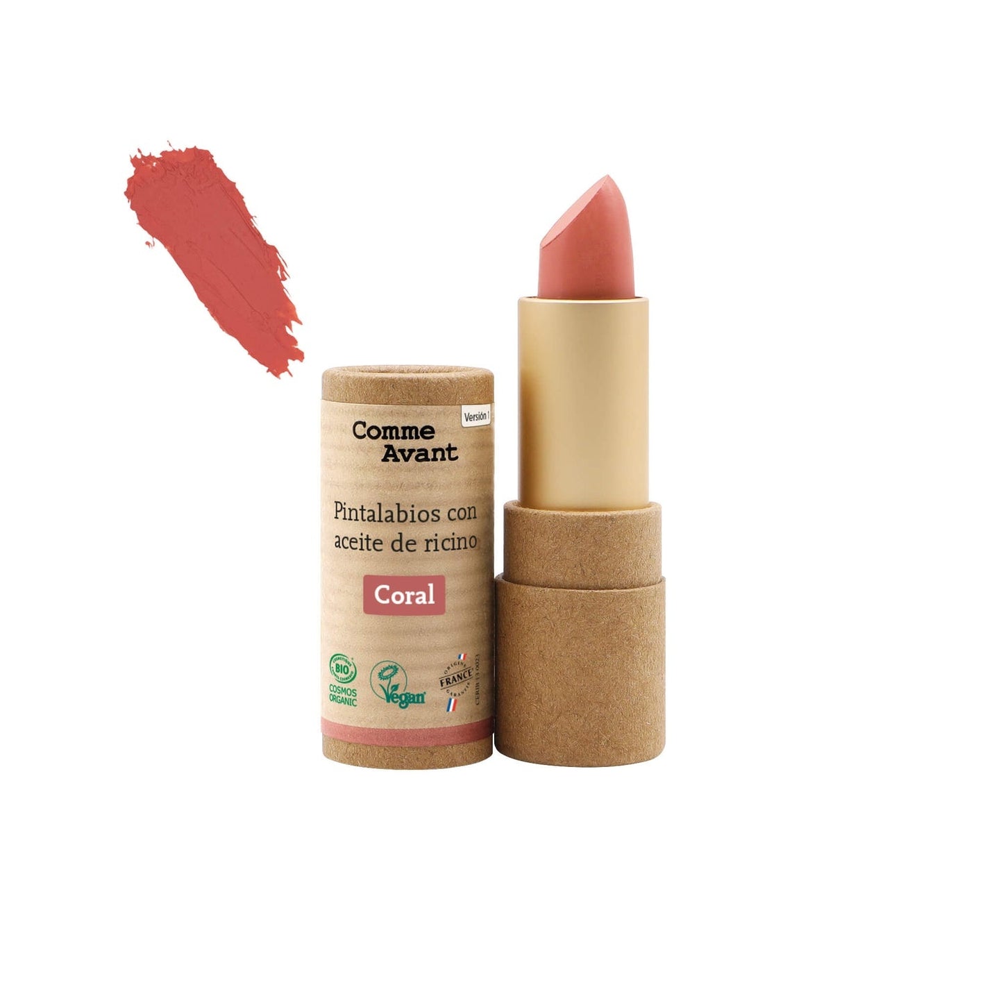 Pintalabios con aceite de ricino Coral Comme Avant 4 g