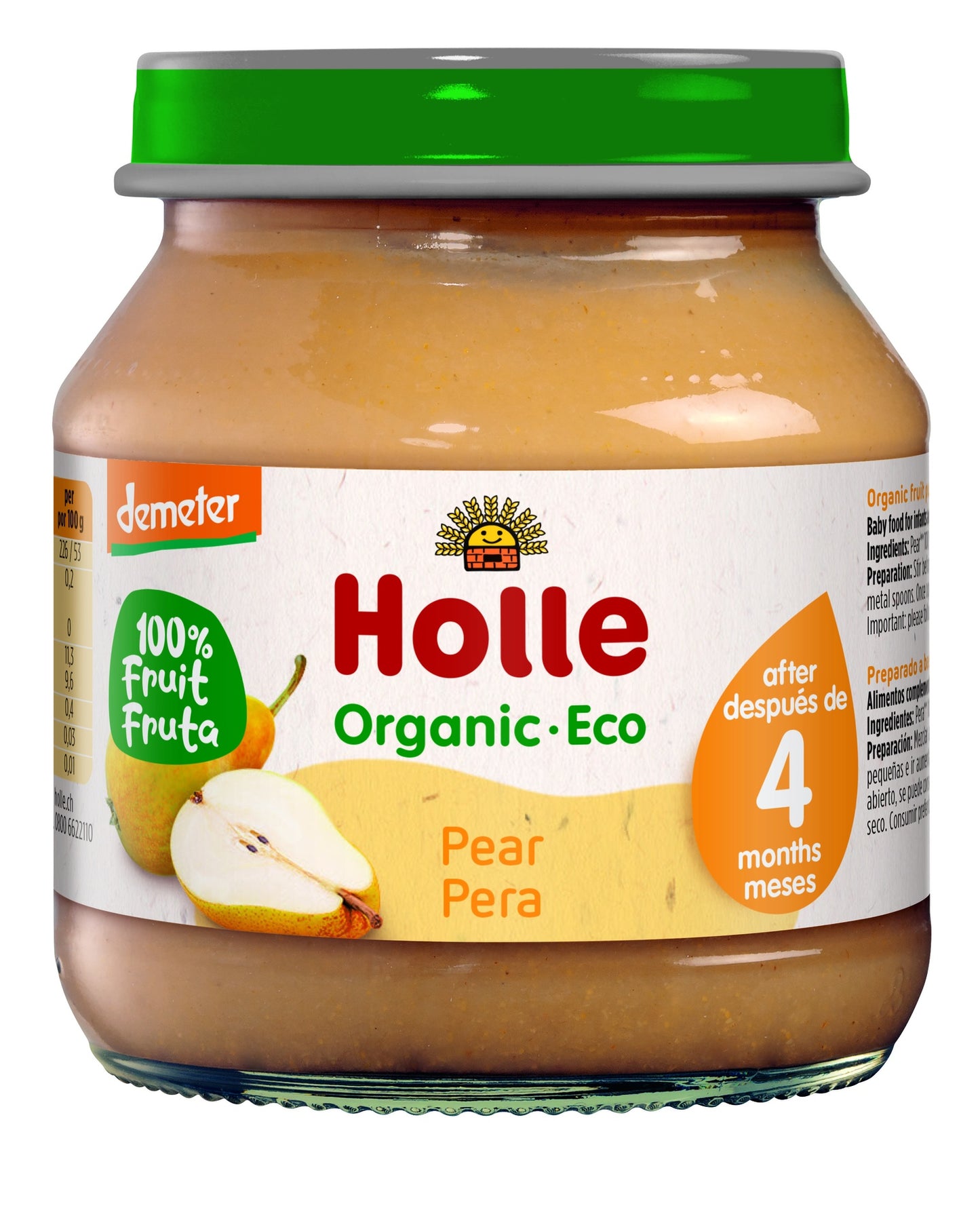 100 % Pera Demeter a partir 4 meses Holle 125gr