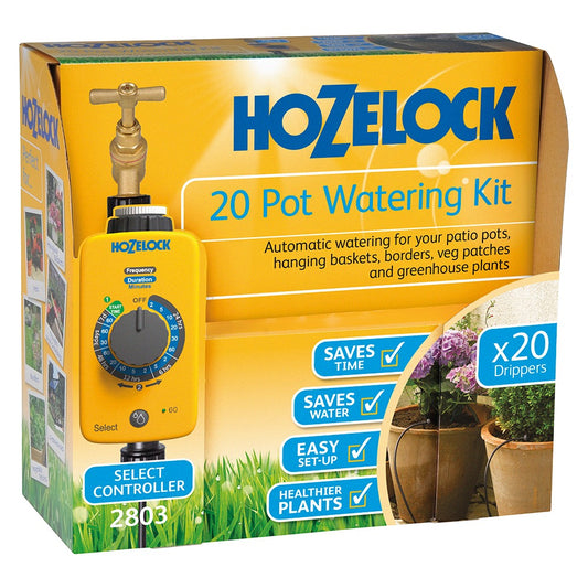 Kit de micro irrigación 20 macetas Hozelock