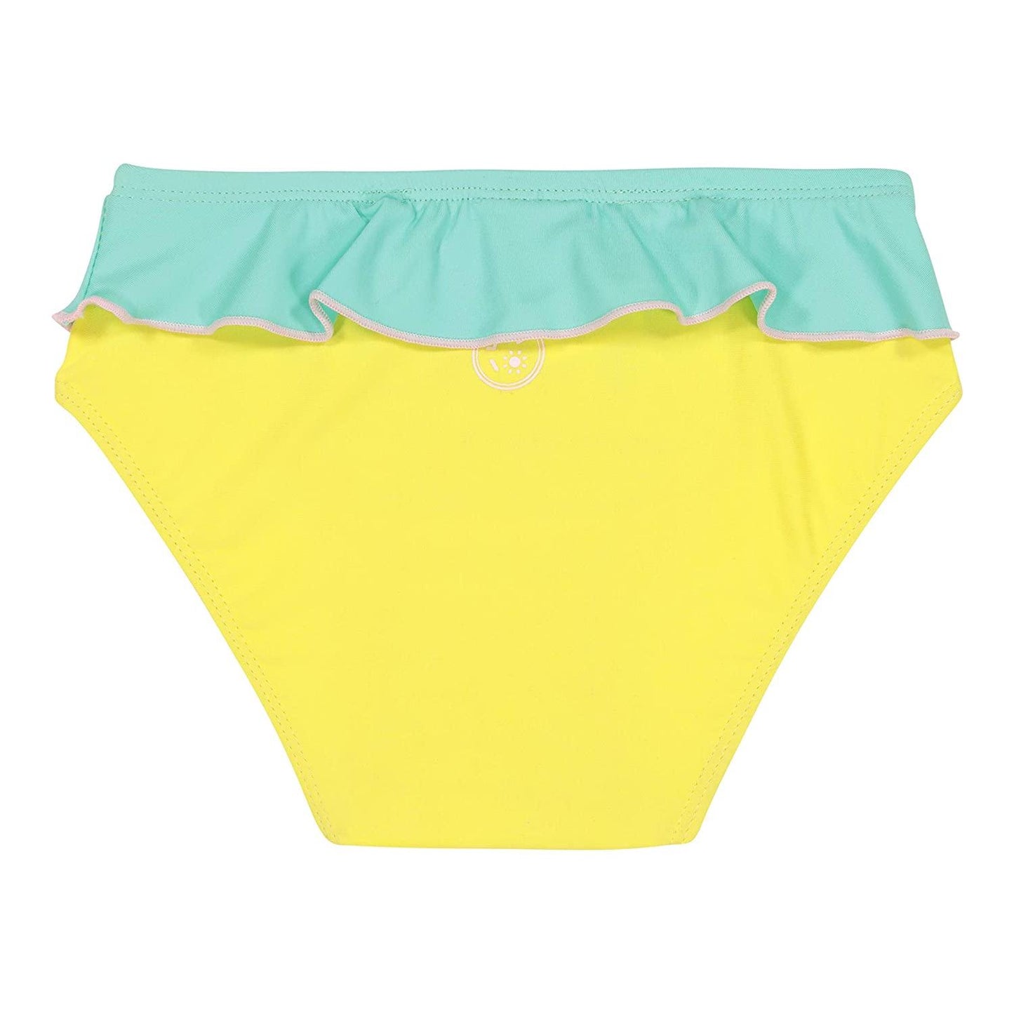 Bañador protector contra rayos UV amarillo y verde