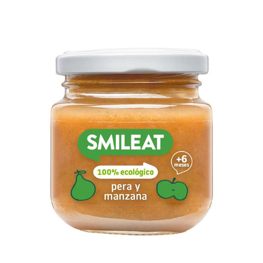 Tarrito BIO pera y manzana +6 meses Smileat, 130g