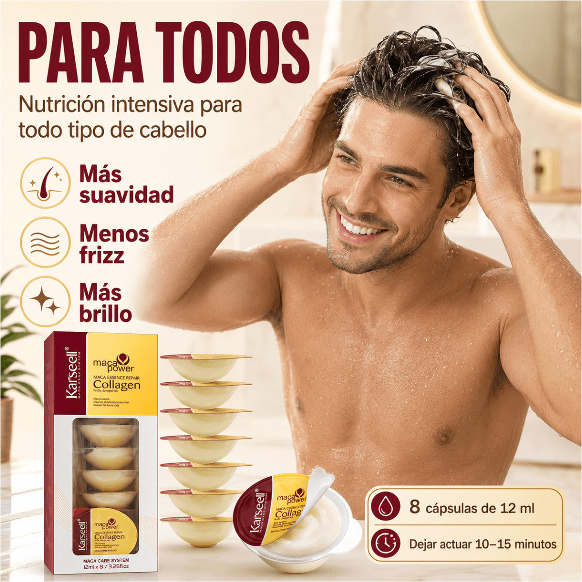 Mascarilla Capilar Colágeno Karseell 8x12ml