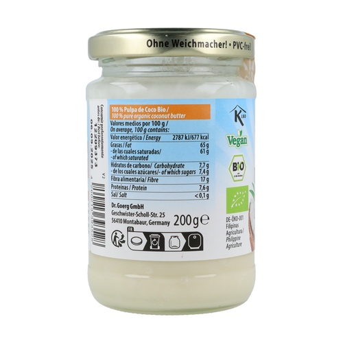 Pulpa de coco Bio Dr. Goerg 200mg