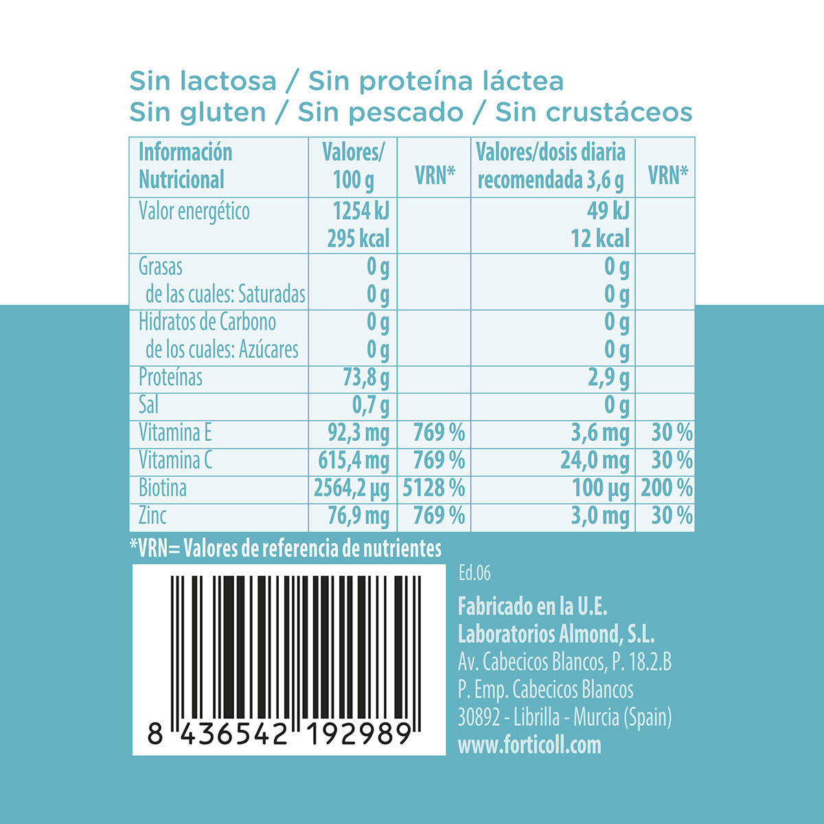 Colágeno Bioactivo Piel y Cabello Forticoll, 120 comprimidos