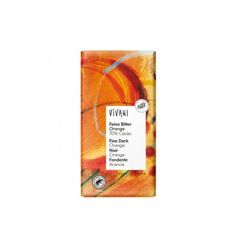 Chocolate Negro 70% con Naranja BIO Vivani 100g