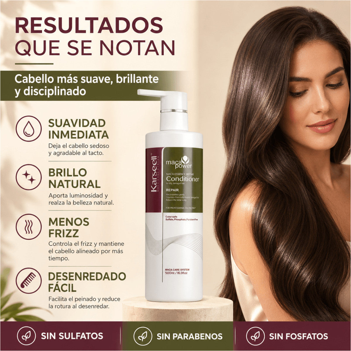 Acondicionador Maca Essence Karseell 500 ml