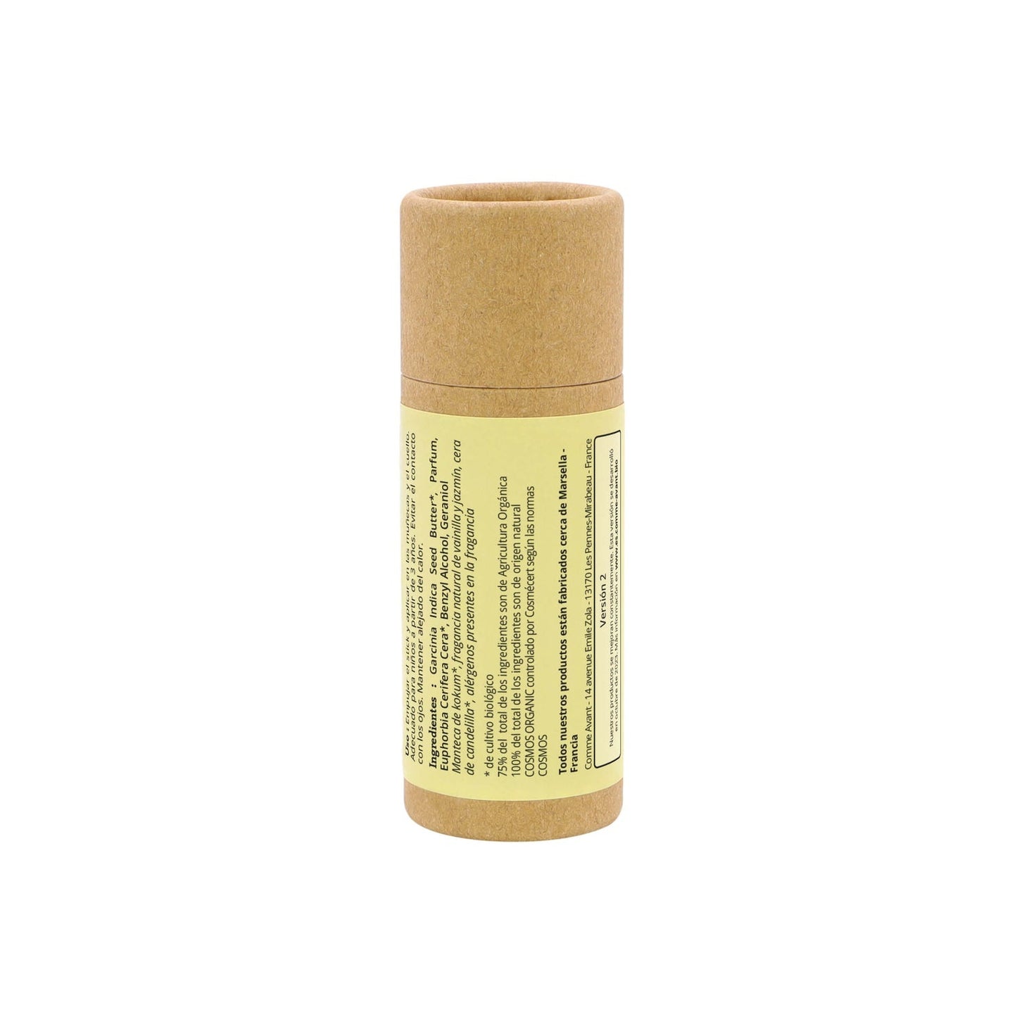 Perfume sólido dulce y afrutado con manteca de kokum Vainilla y Jazmín Comme Avant 20 ml