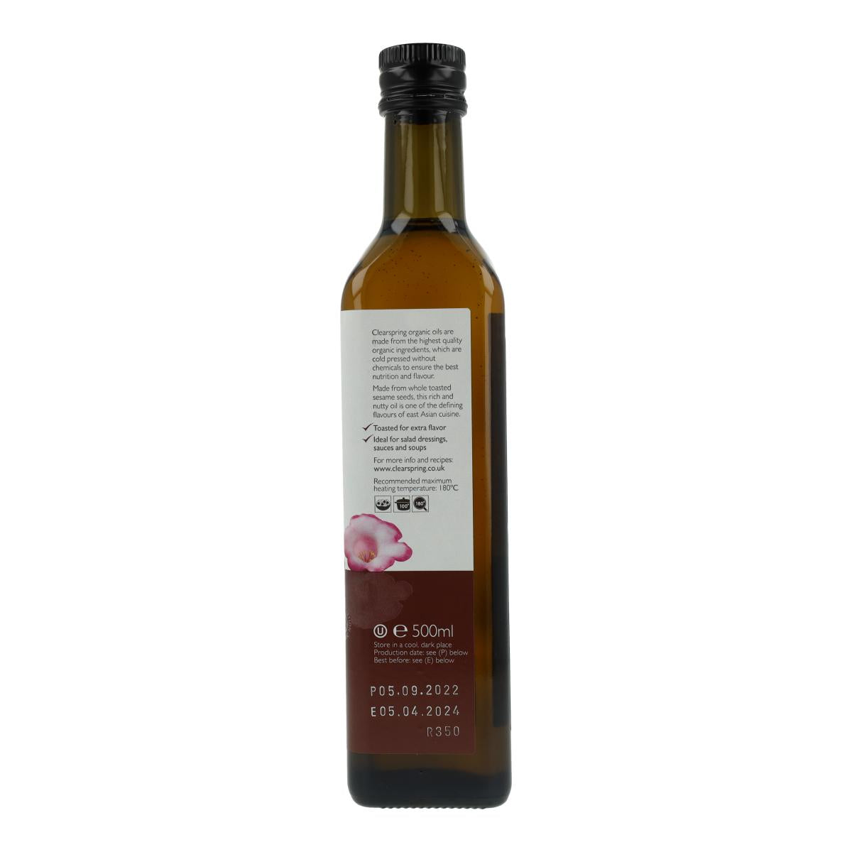 Aceite de sésamo tostado BIO Clearspring, 500 ml