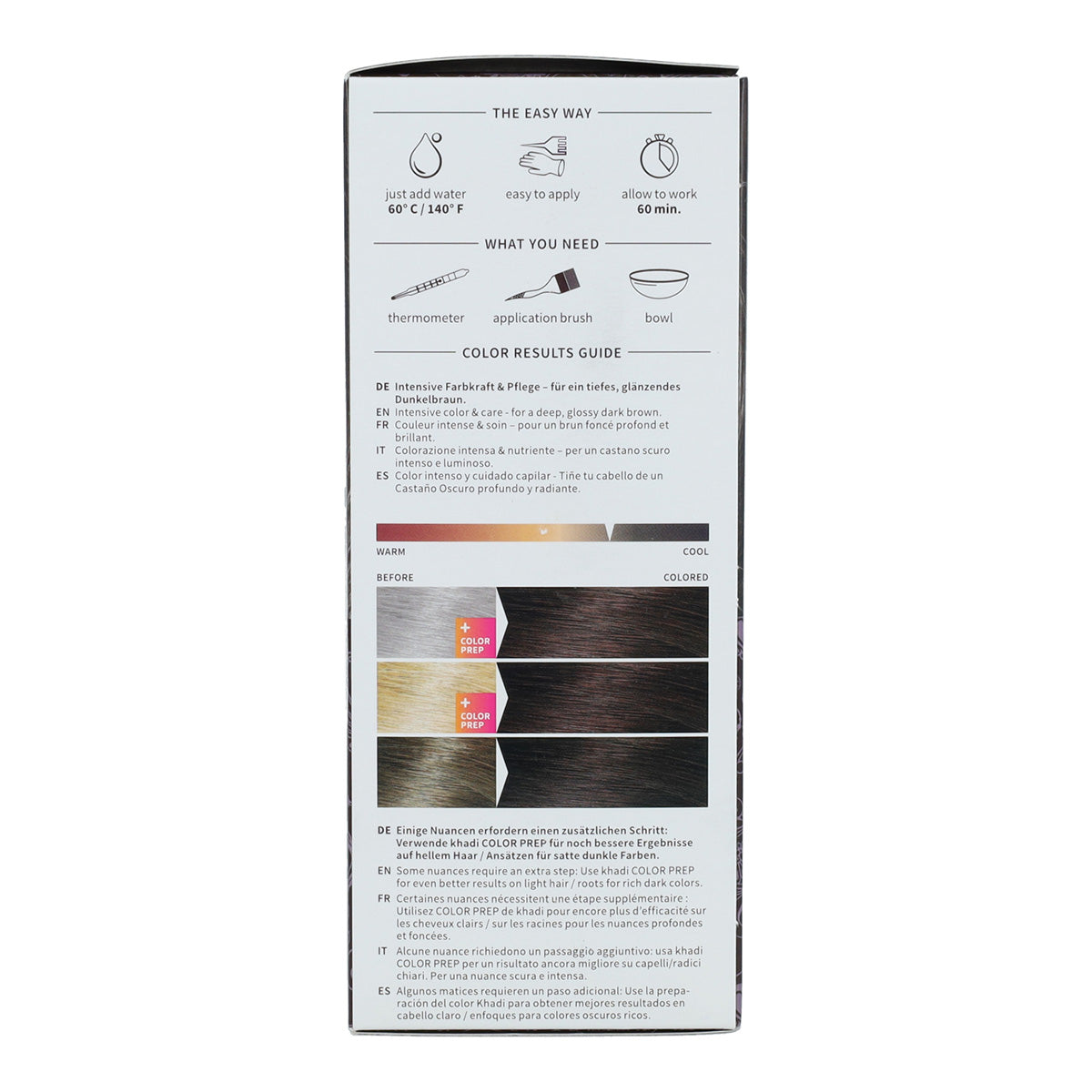 Tinte natural castaño oscuro Khadi