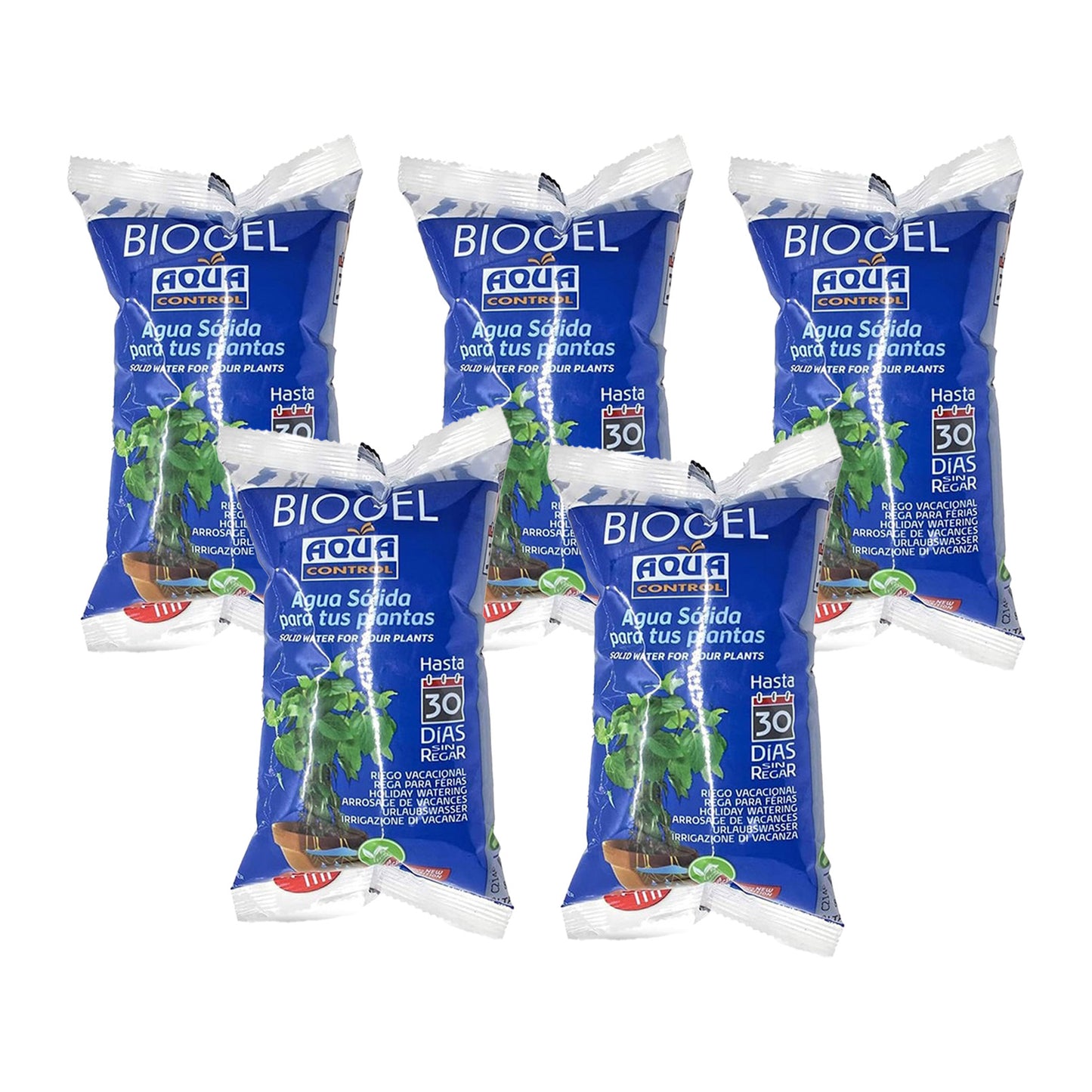 Pack 5x Gel de Riego Biogel Aqua Control 200 ml