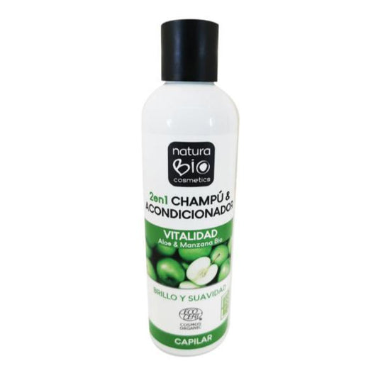 Champú & Acondicionador 2 en 1 Vitalidad Aloe & Manzana Bio 250 ml NaturaBIO