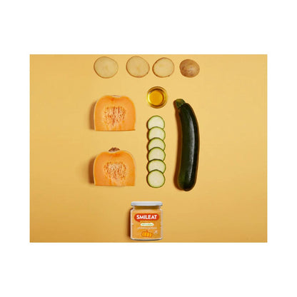 Pack 12x Tarrito BIO calabaza y calabacín +6 meses Smileat 230g