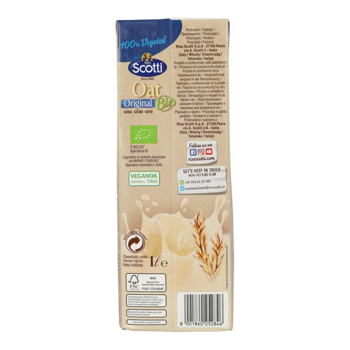 Bebida Avena BIO Scotti 1 L